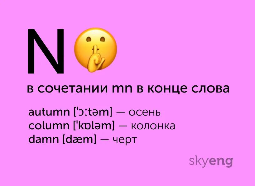 title Полезные карточки: непроизносимые буквы в английских словах