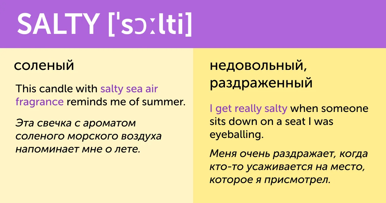title «Кислый лимон» и «кислая мина». 10 вкусных английских слов, у которых есть вторые значения